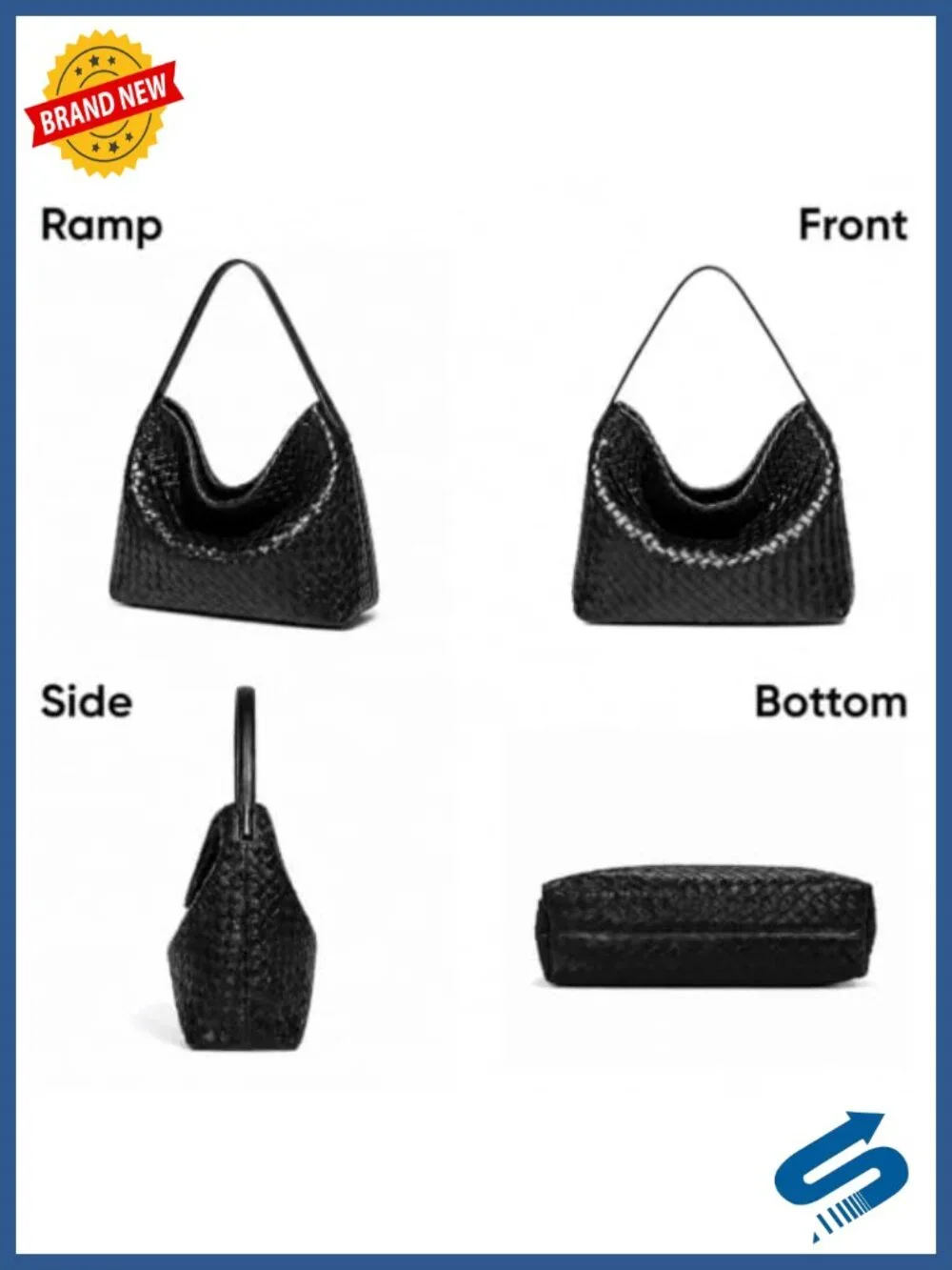 Suede Woven Hobo Shoulder Bag Tote Work Travel